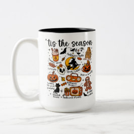 Tis the Season Halloween Doodles – Cute Spooky  Två-Tonad Mugg