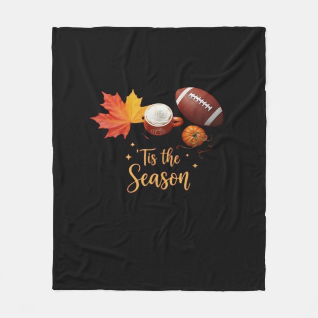 Tis The Season Halloween Retro Design Fleecefilt (Framsidan)