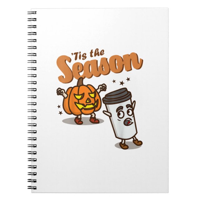 Tis The Season Hate Pumpkin Spice Latte Halloween  Anteckningsbok (Framsidan)
