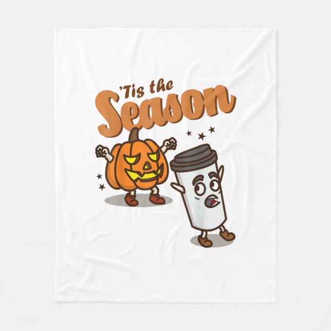 Tis The Season Hate Pumpkin Spice Latte Halloween  Fleecefilt (Framsidan)