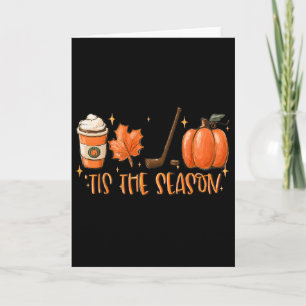 Tis The Season Hockey Latte Lämnar Hello Pumpkin H Kort