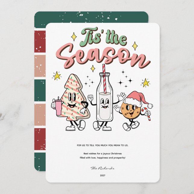 Tis the Season Jul Julkort (Fram/baksida)