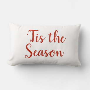"Tis the Season jul Red Helgdag Lumbarkudde