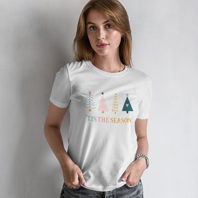 "'Tis the Season' Julgran Doodles Helgdagar T Shirt (Skapare uppladdad)