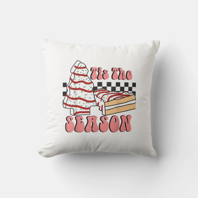 Tis The Season Julgran Groovy Retro Debbie  Kudde (Framsida)