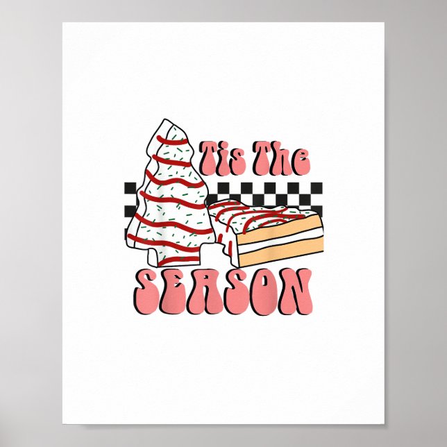 Tis The Season Julgran Groovy Retro Debbie  Poster (Framsidan)