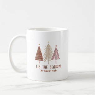 Tis The Season Julgran Holiday Elegant Chic Kaffemugg