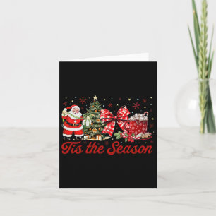 Tis' The Season Kaffe Latte Tomte Sleigh Jul Kort