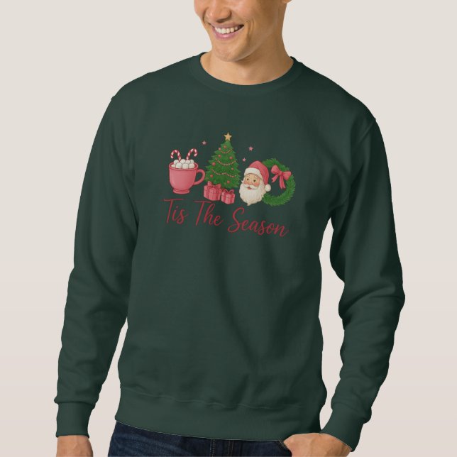 Tis the Season Merry Christmas Festive Sweatshirt (Framsida)