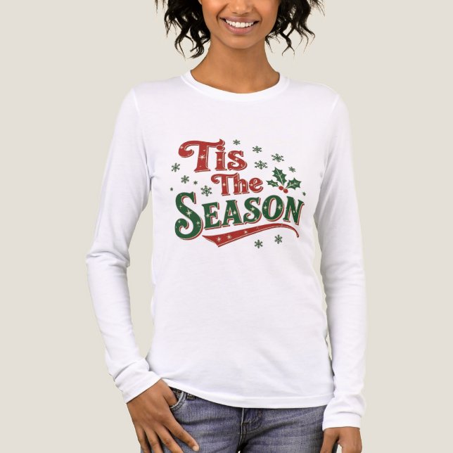 Tis the season minimal chic Santa christmas tee (Framsida)