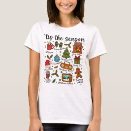 Tis the Season Mysiga Jul-ikoner Högtids T-Shirt