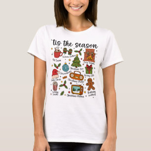 Tis the Season Mysiga Jul-ikoner Högtids T-Shirt