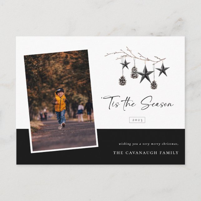 "Tis the Season Mysigt Nature Photo Helg Vykort (Framsida)