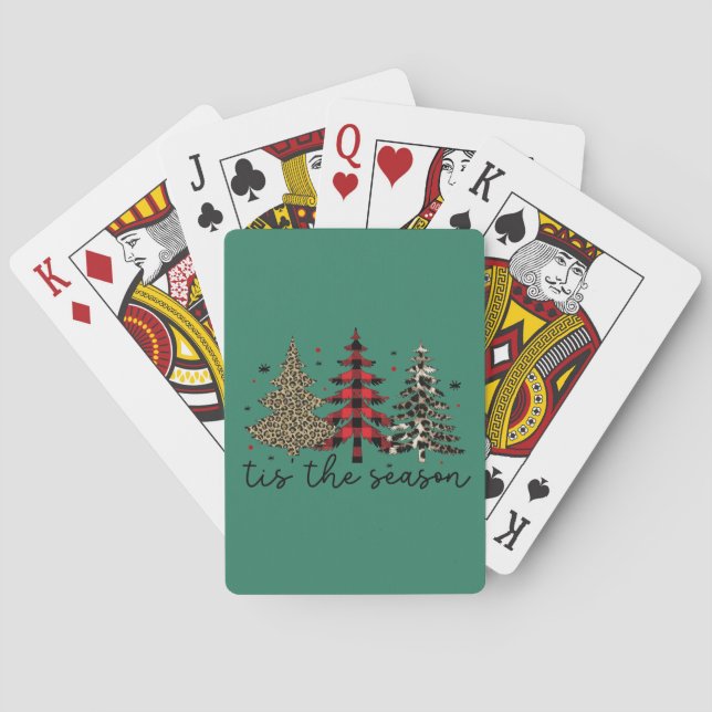 "Tis the Season" Play Leopard Julgranar Casinokort (Baksidan)