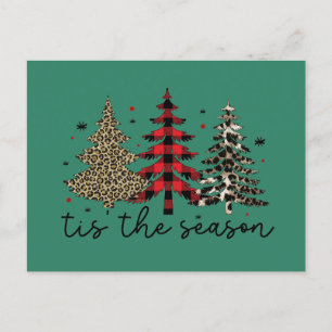 "Tis the Season" Play Leopard Julgranar Helg Vykort