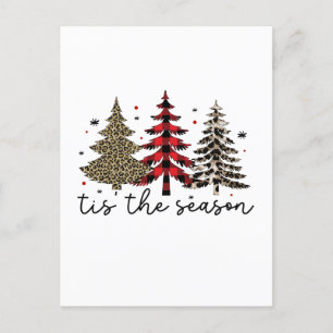 "Tis the Season" Play Leopard Julgranar Vykort