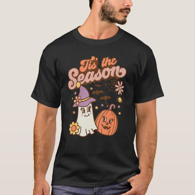Tis The Season Pumpkin  Spice Fall Autumn Hallowee T Shirt (Framsida)