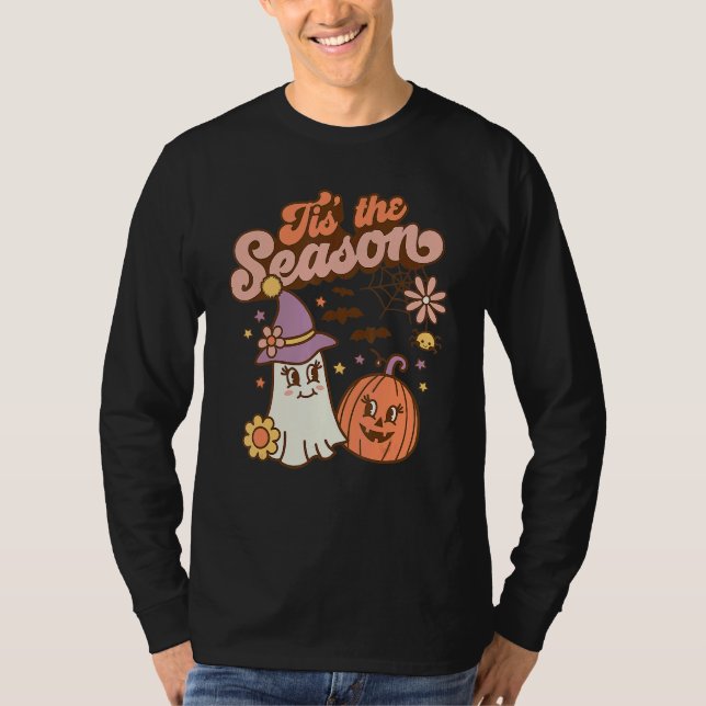 Tis The Season Pumpkin  Spice Fall Autumn Hallowee T Shirt (Framsida)