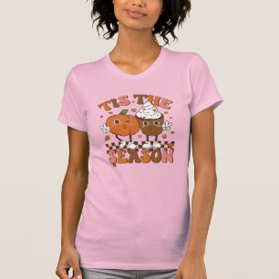 Tis the Season Pumpkin Spice Groovy Retro T Shirt