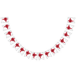 Tis The Season Röd Bunting-flaggor Vimplar