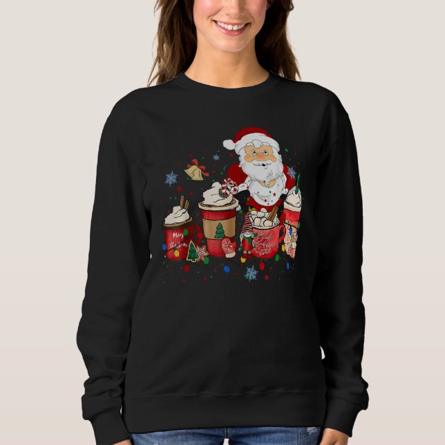 Tis The Season Santa Christmas Coffee T Shirt (Framsida)