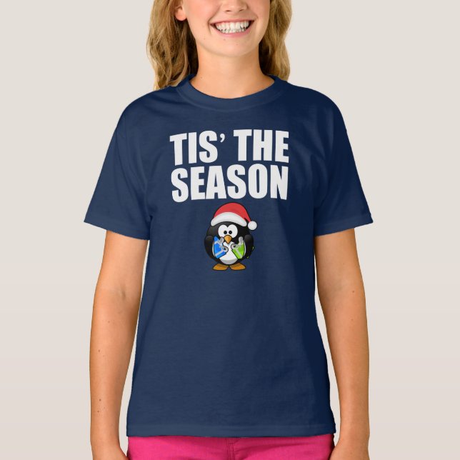 Tis' The Season Santa T Shirt (Framsida)