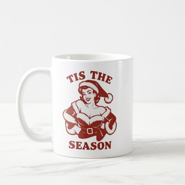 Tis The Season Snarky Christmas Sarcastic Funny  Kaffemugg (Vänster)