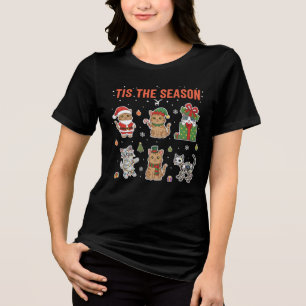 Tis The Season Söt Kattsquad Julpresent T Shirt