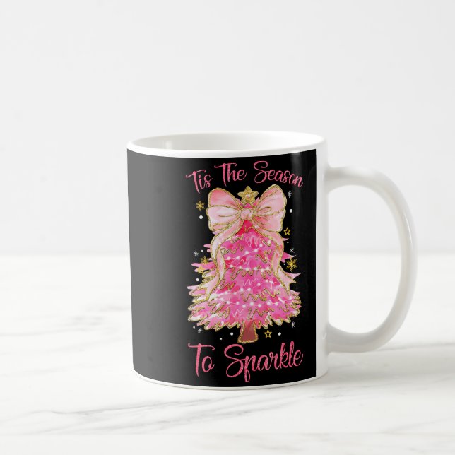 Tis The Season Sparkle Christmas Tree Xmas Women G Kaffemugg (Höger)