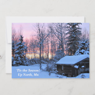 'Tis the Season Sunset Cottage Vinterlov Julkort