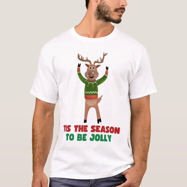 ‘Tis The Season To Be Jolly Christmas T Shirt (Framsida)
