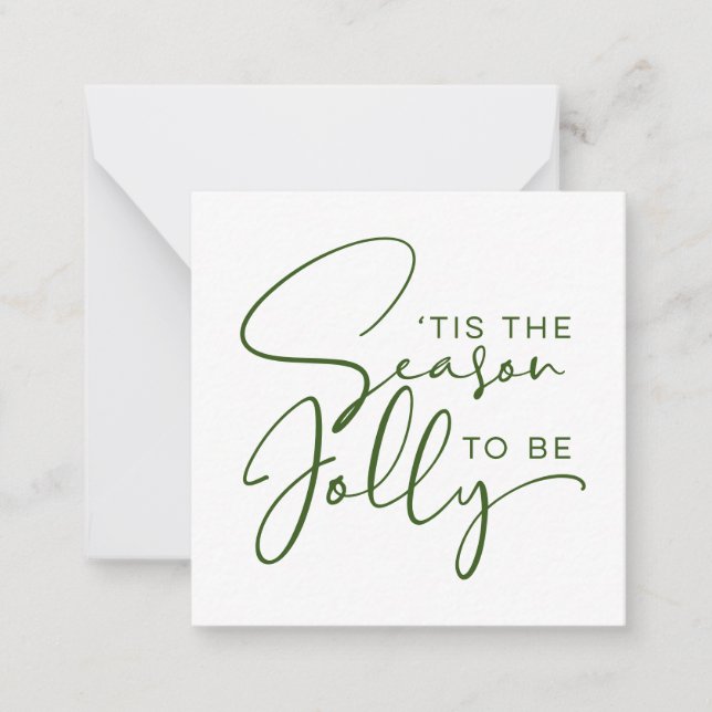 Tis The Season to Be Jolly Högtid Anteckningskort (Framsida)
