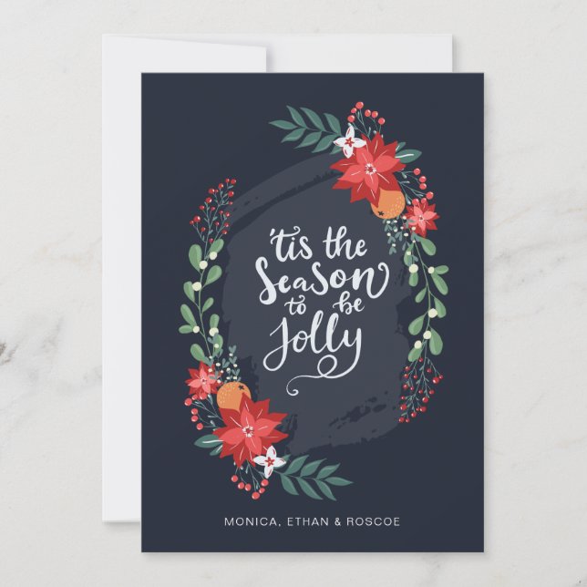'Tis the Season to be Jolly | Julkort för foto (Framsida)