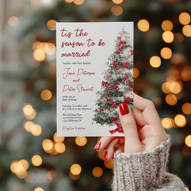 Tis The Season to Be Married Winter Bridal Shower Inbjudningar (Tis The Season to Be Married Winter Bridal Shower Invitation)