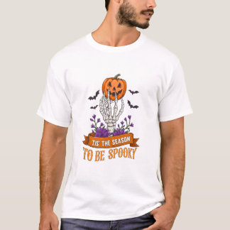 Tis The Season To Be Spooky Skeleton Hand Hallowee T Shirt