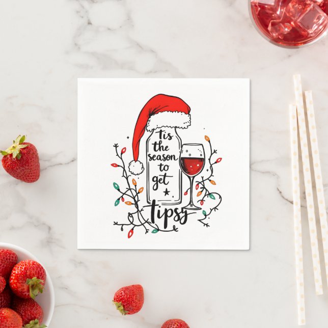 'Tis The Season to Get Tipsy  Pappersservett (Insitu)