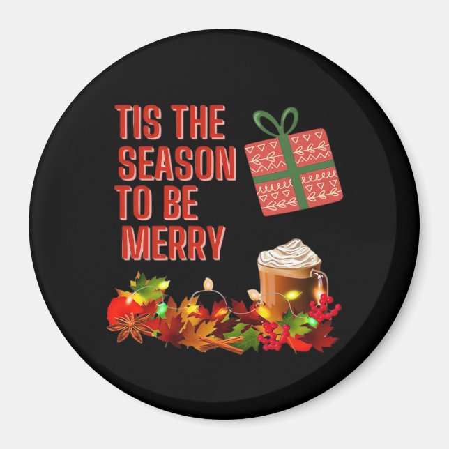 Tis The Season To Merry Aesthetic Unique Magnet (Framsidan)