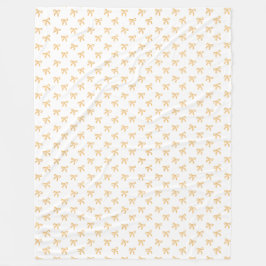 Tis' The Season To Sparkle Christmas Bow Gold Fleecefilt