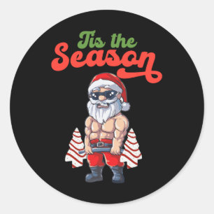Tis The Season Träningsprogram Julgrans Tårta Debb Runt Klistermärke