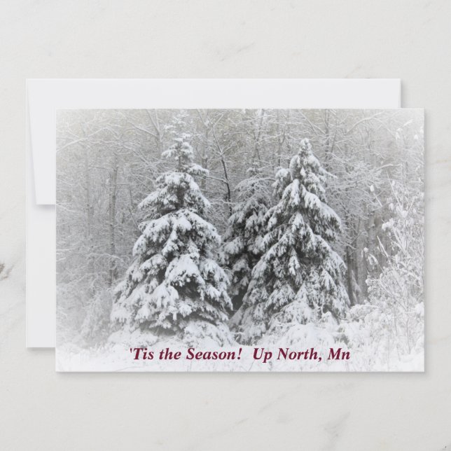 'Tis the Season . . . Up North, Mn Vinterlov Julkort (Framsida)