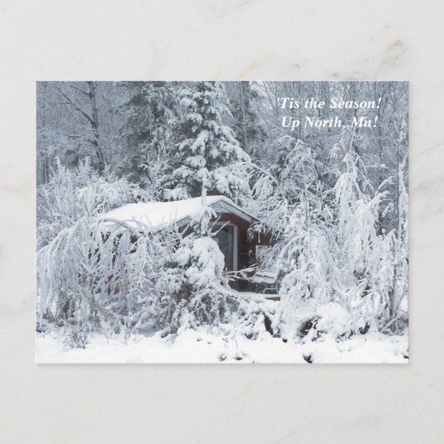 "Tis the Season Up North, Mn Winter Helgdag Vykort (Framsida)