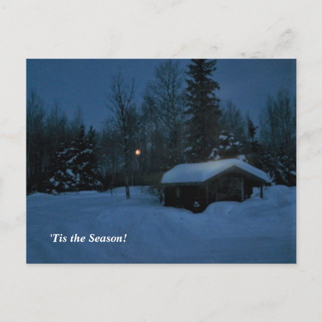"Tis the Season Up North, Mn Winter Helgdag Vykort (Framsida)