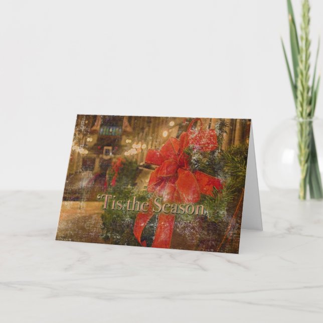 "Tis the Season" Vintage-julkort Helgkort (Framsida)