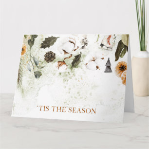 "Tis the Season Watercolor Kort
