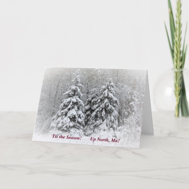 "Tis the Season Winter Helgdag Kort (Framsida)