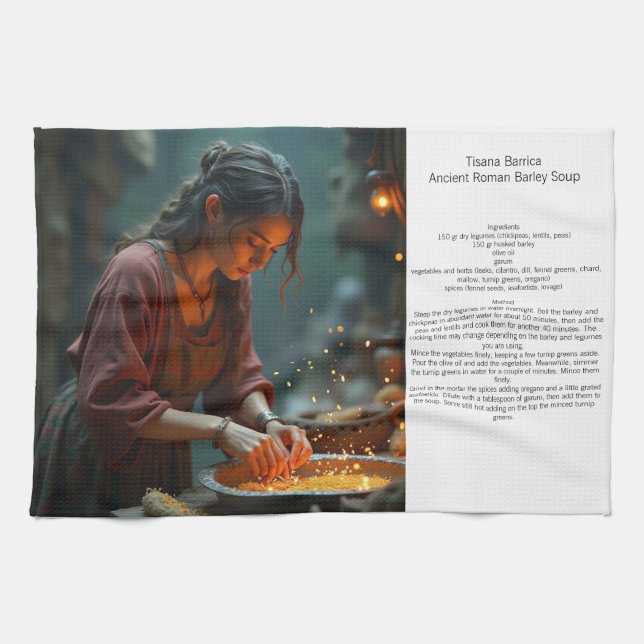 Tisana Barrica Ancient Roman Barley Soppa Tea Towe Kökshandduk (Horisontell)