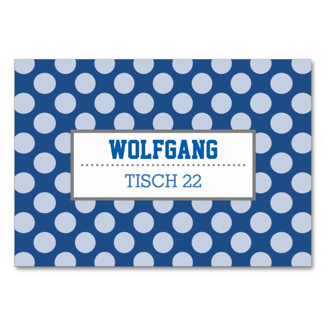 Tischkarten Weißpunkt Bordsnummer (Framsidan)