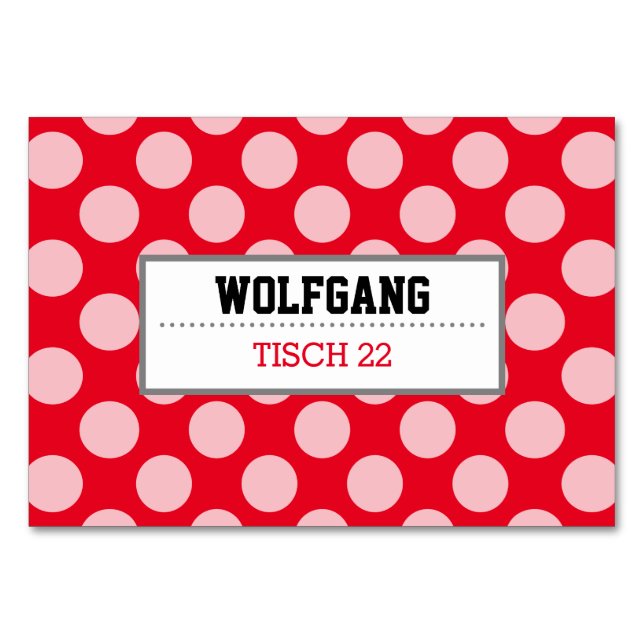 Tischkarten Weißpunkt Bordsnummer (Framsidan)