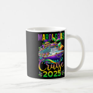 Tisdag 12-2025 Mask Pärlor Tjock Mardi Gras Cruis Kaffemugg