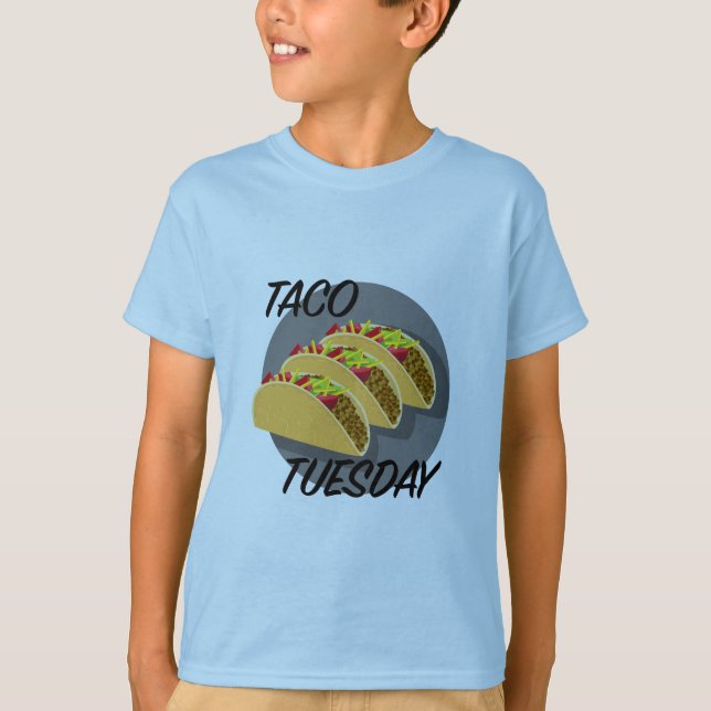 Tisdag-design - barnens grundläggande T-Shirt (Framsida)